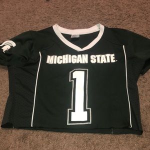 michigan state cropped football jersey